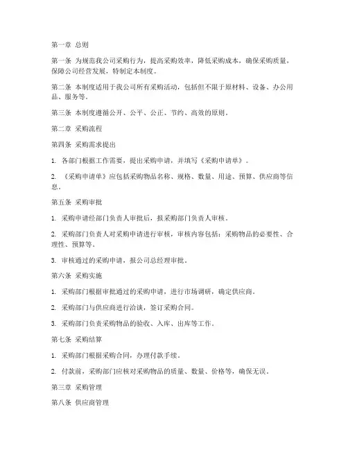 商贸公司购买管理制度