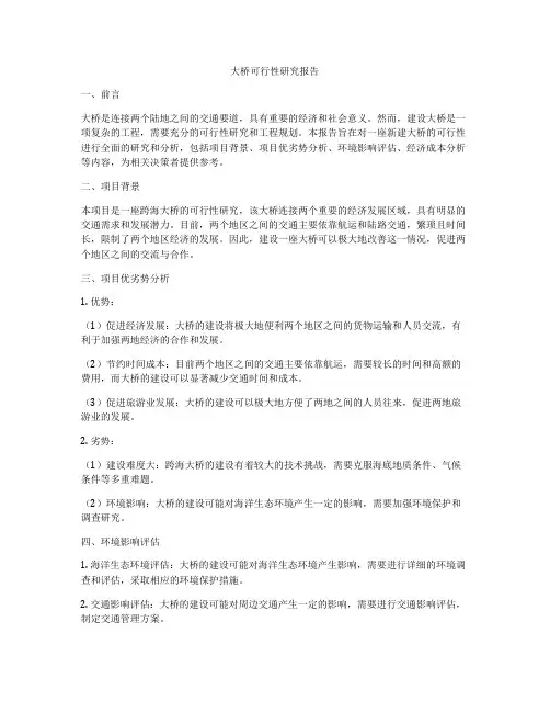 大桥可行性研究报告