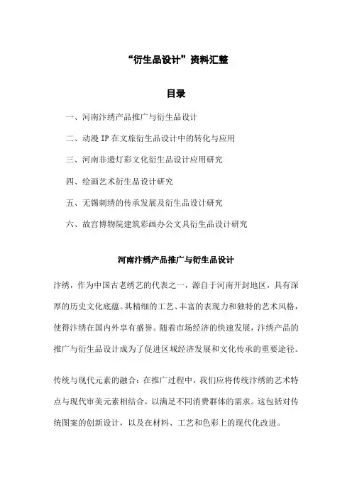 “衍生品设计”资料汇整
