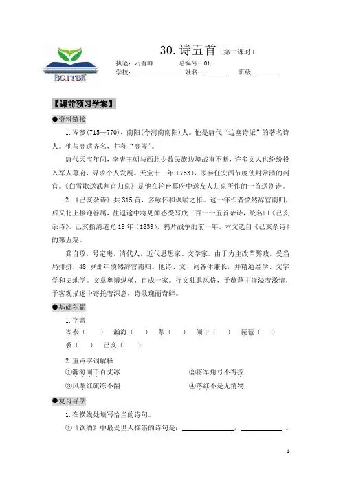 30 诗五首(第二课时)