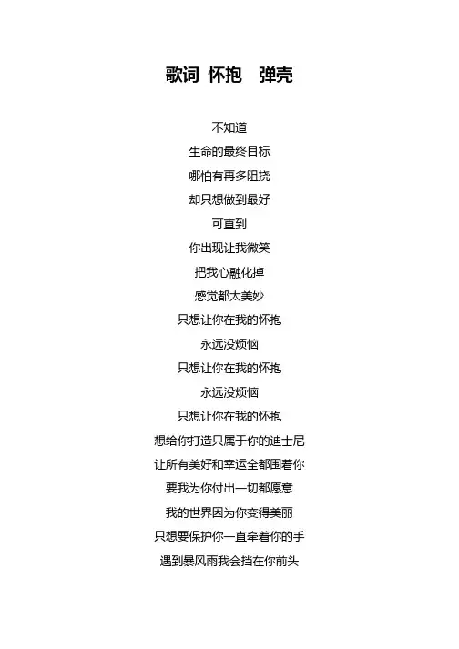 歌词 怀抱  弹壳