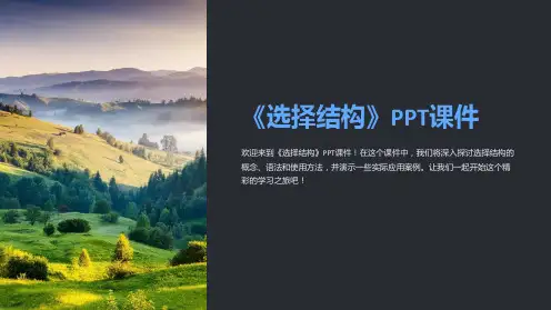 《选择结构》课件