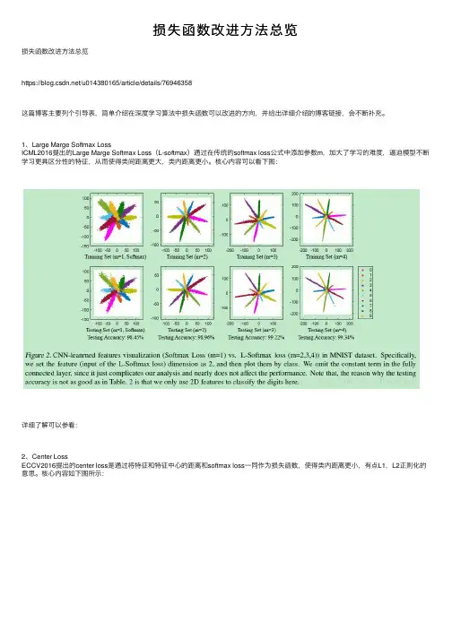 损失函数改进方法总览