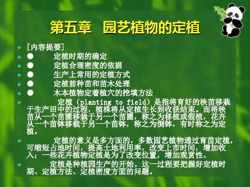 5园艺植物的定植