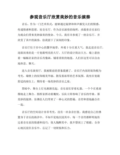参观音乐厅欣赏美妙的音乐演奏