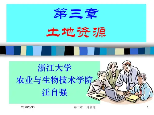 农业资源学 第07-09讲(土地)图文