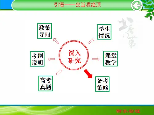 2018年高考物理试题评析暨2019届高三二三轮复习备考策略讲座