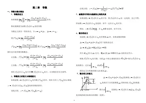 高等数学第二章导数试题及答案