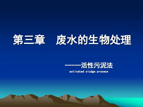 活性污泥法处理废水