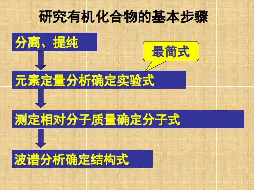 精品人教版高二化学选修五教学课件1.4研究有机化合物的一般步骤和方法共57张PPT精品ppt课件