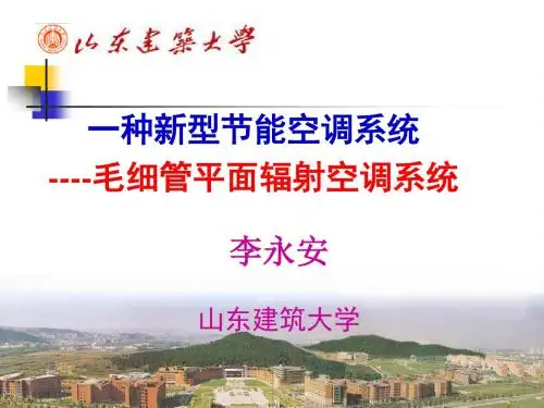 ppt课件-毛细管平面辐射空调系统资料