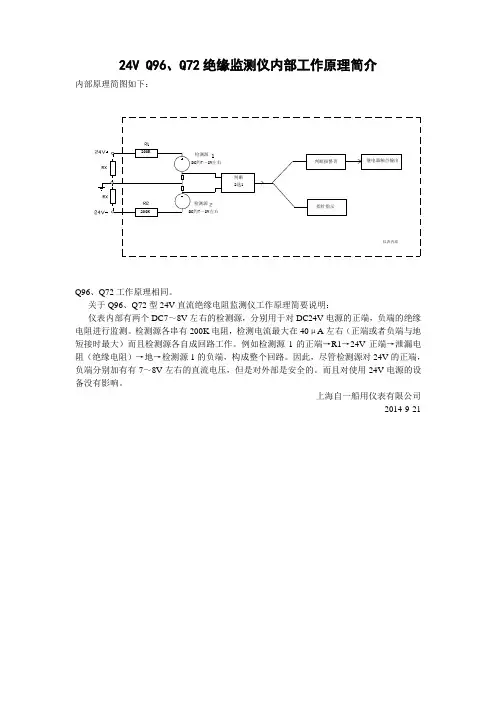 24V绝缘监测仪工作原理说明
