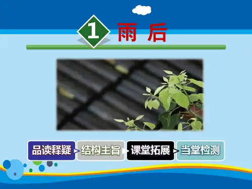 《雨后》PPT教学课件【精选推荐课件】