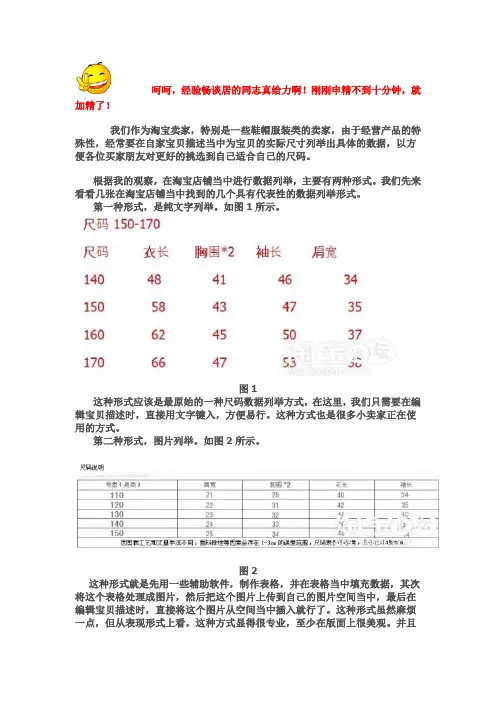 手把手教你做淘宝宝贝描述表格
