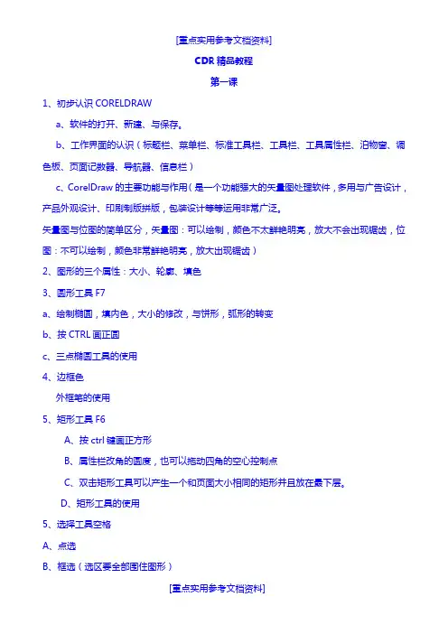 [实用参考]CDR入门教程(速成教程).doc