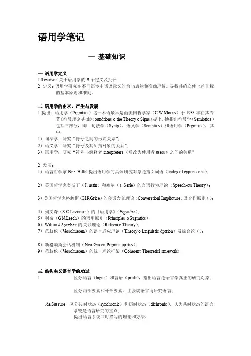 语用学笔记[教学]