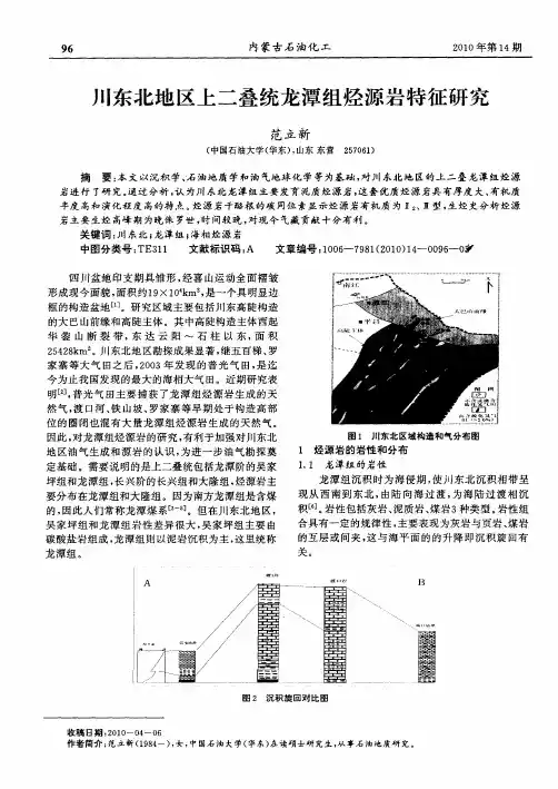 川东北地区上二叠统龙潭组烃源岩特征研究
