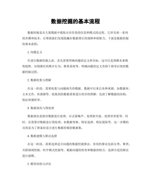 数据挖掘的基本流程