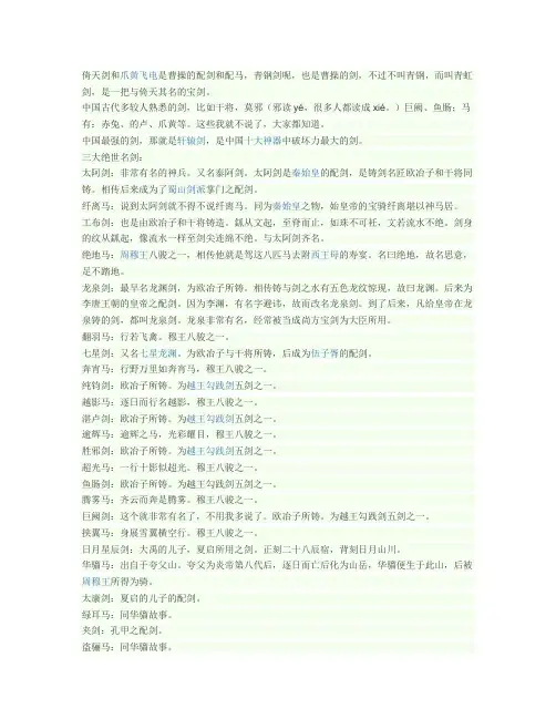 名剑 名驹