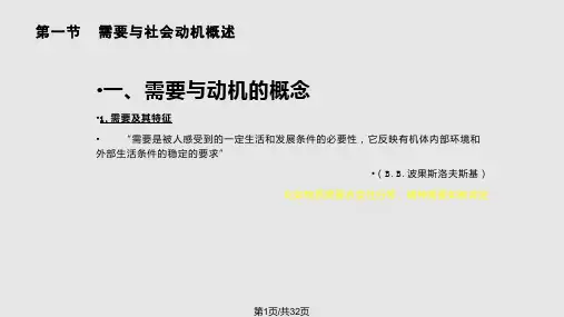 社会动机PPT课件