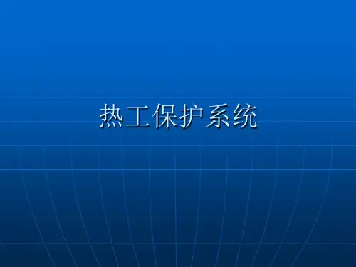 电厂热工保护系统介绍