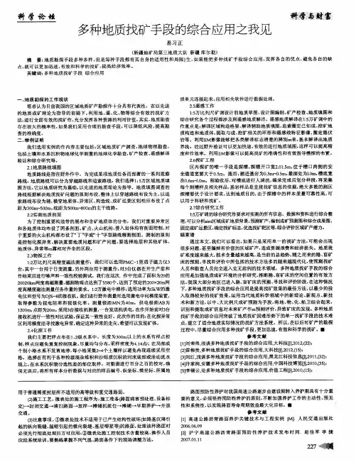 多种地质找矿手段的综合应用之我见