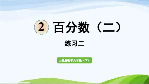 人教版六下数学百分数(二)练习二