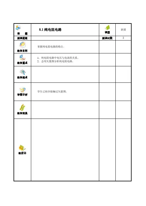 纯电阻电路教案.doc