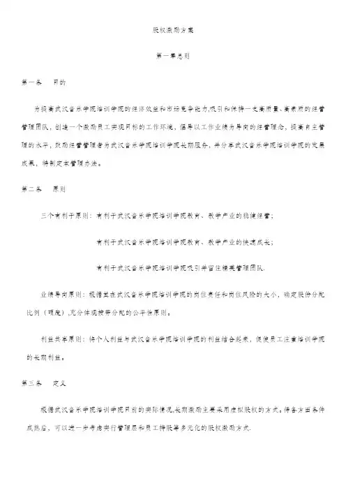 股权分配方案