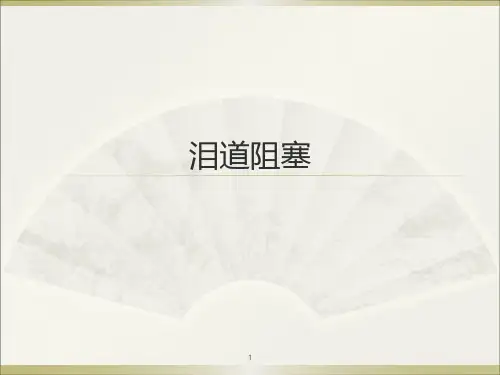 泪道阻塞ppt课件