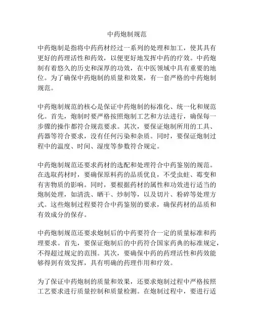 中药炮制规范