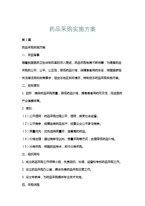 药品采购实施方案