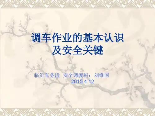 调车作业基本认识及安全关键2015.4