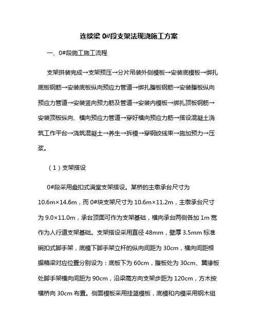 连续梁支架法现浇施工方案