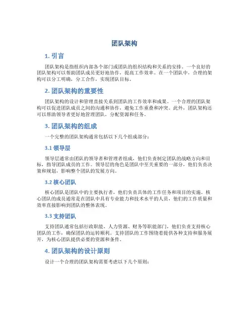 团队架构资料
