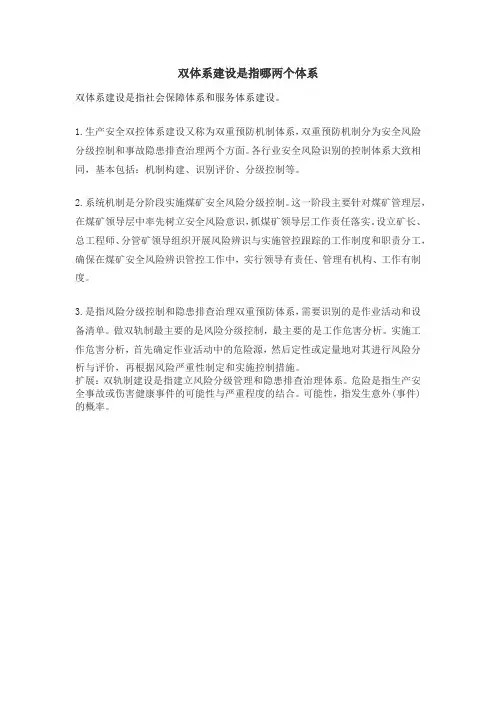 双体系建设是指哪两个体系
