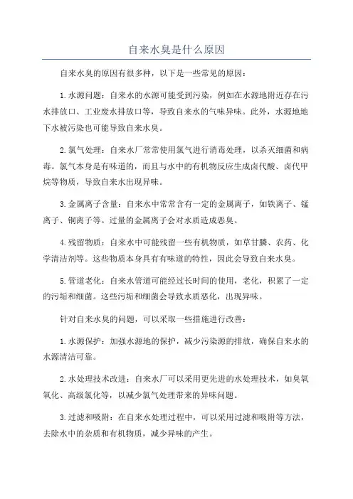 自来水臭是什么原因