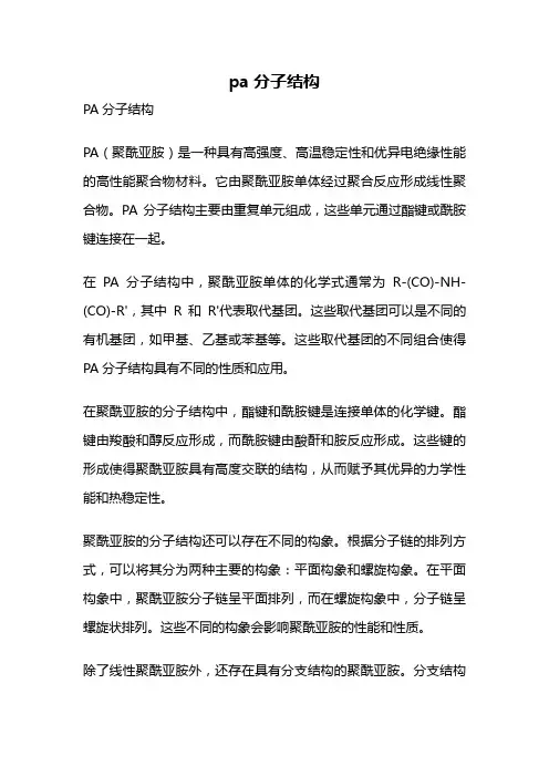 pa分子结构