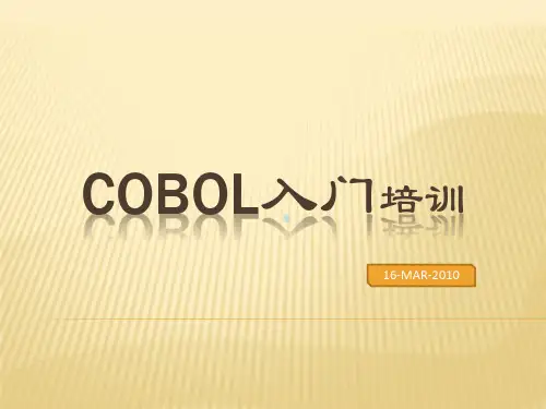 COBOL入门培训教材