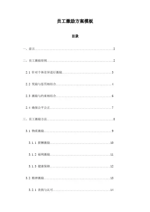 员工激励方案模板
