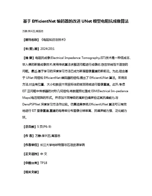 基于EfficientNet编码器的改进UNet模型电阻抗成像算法