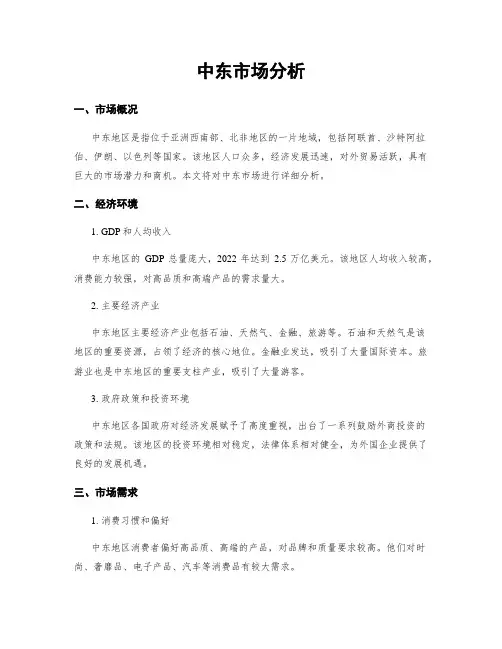 中东市场分析