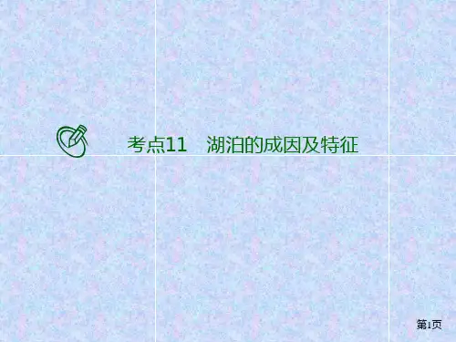 高考地理二轮复习考点提升专练11湖泊的成因及特征课件(共28张PPT)