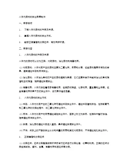 人体内废物的排出教案制作