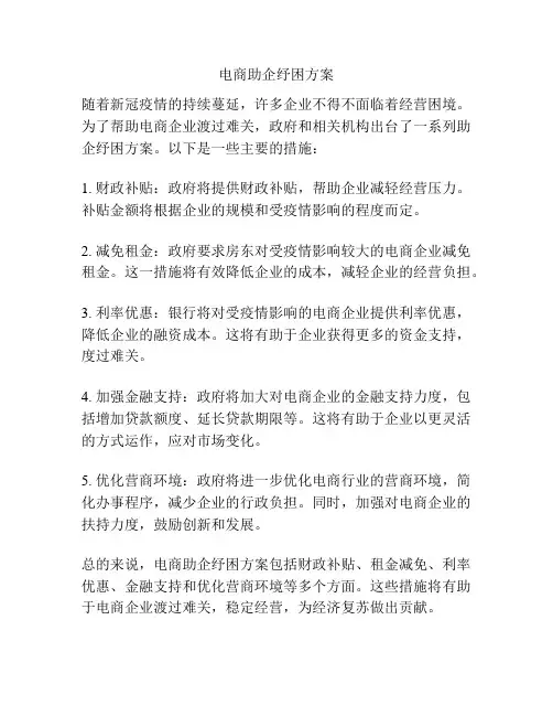 电商助企纾困方案