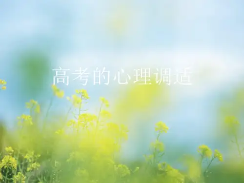 高考考前心理辅导讲座中小学PPT教学课件