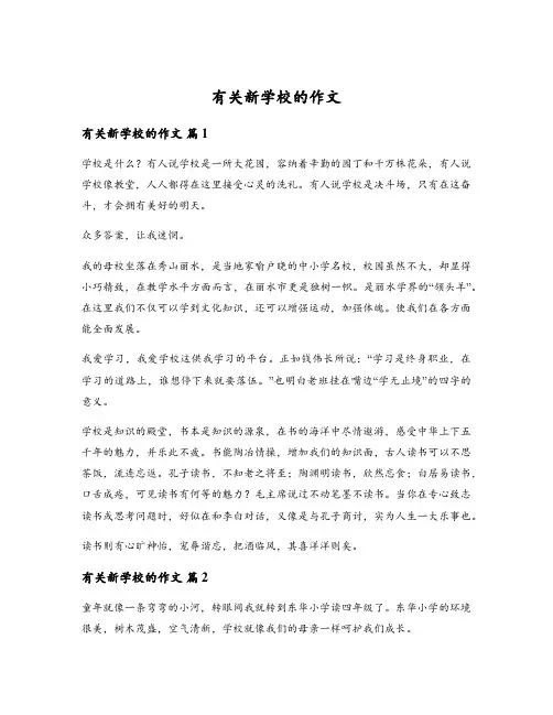 有关新学校的作文
