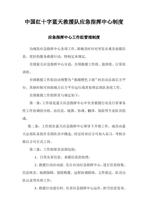 中国红十字蓝天救援队队务组制度-工作组 (1)