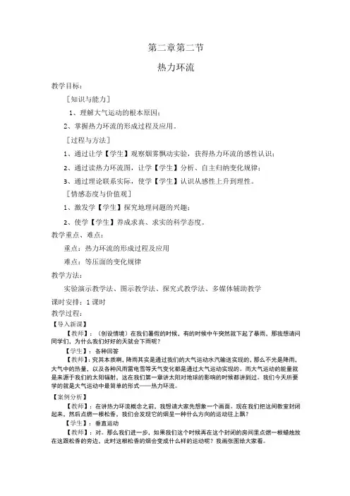 热力环流教案