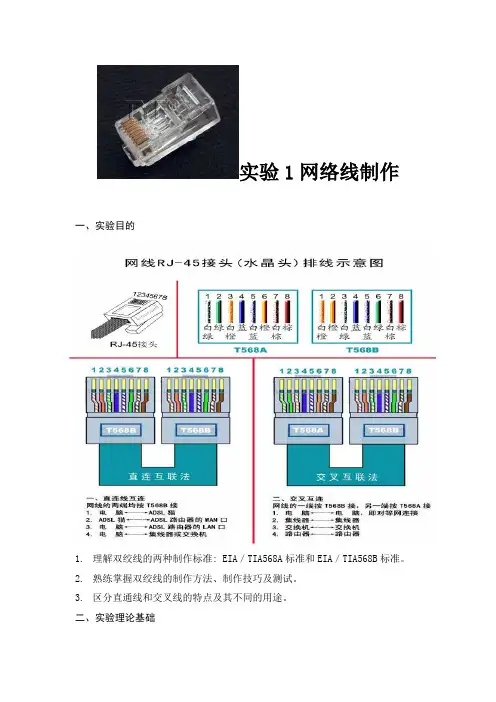 实验1-网络线制作